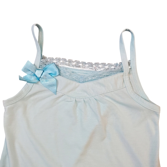 American Girl Grace Thomas Tank Top Gril Size Small 7/8 Teal Tulip Back - Picture 2 of 8